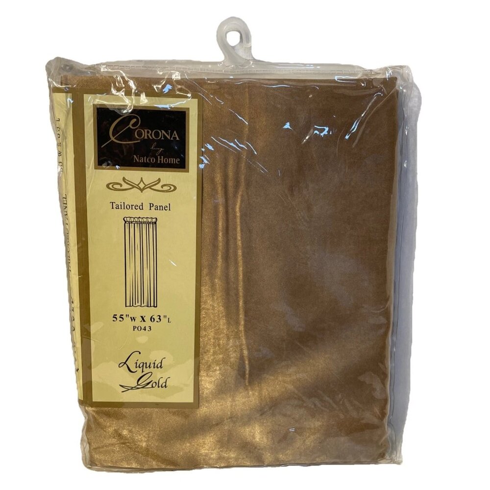 Corona Curtain Liquid Gold Tailored Panel 55"W X 63"L IBB06/L-X0436310-GO